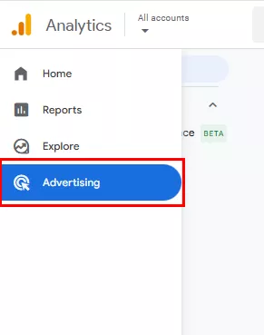 click Advertising.