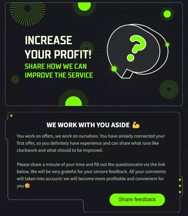 Feedback request emails
