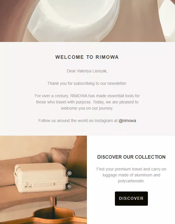 Welcome emails