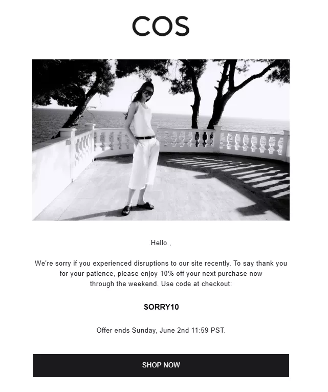 Order cancellation emails