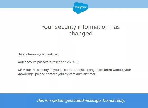 Security alerts