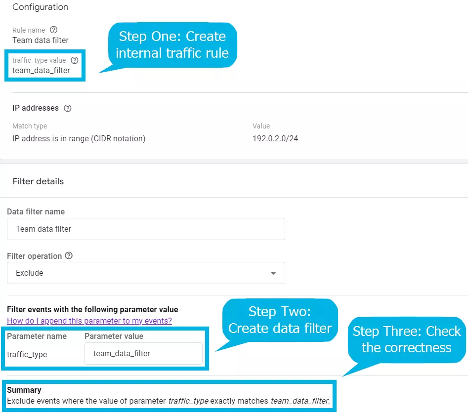 And here is a little trick I always apply &mdash; don&rsquo;t forget to exclude internal traffic