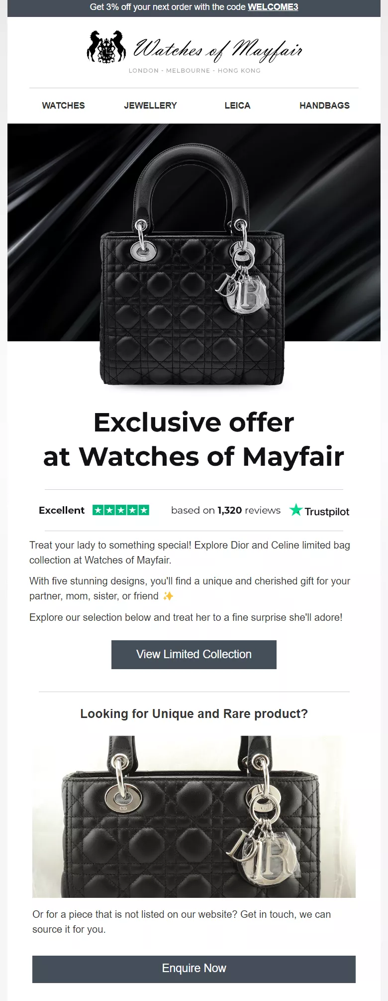 The style is designed to match the general theme and mood of the book selection and is very different from the usual product emails.