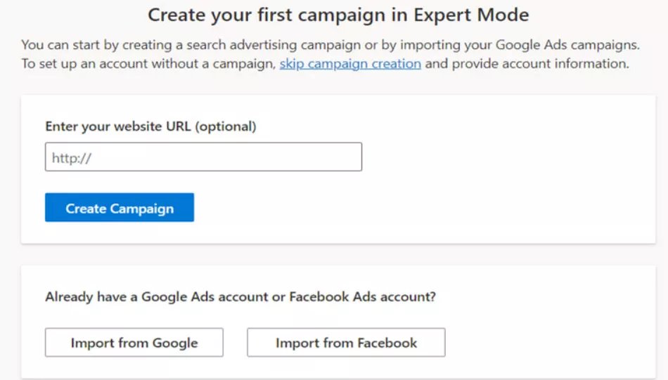 Для створення кампанії натисніть «Create campaign».
