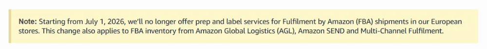 FBA Change Amazon