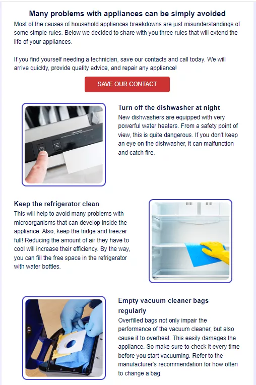 Useful informational emails