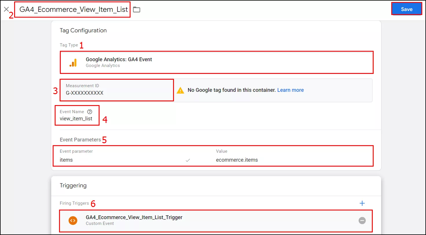 Firing trigger: GA4_Ecommerce_View_Item_List_Trigger