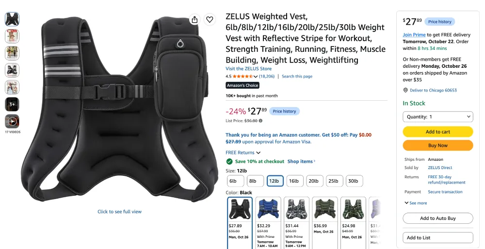 Fitness and Wellness Products: ZELUS Weighted Vests 2