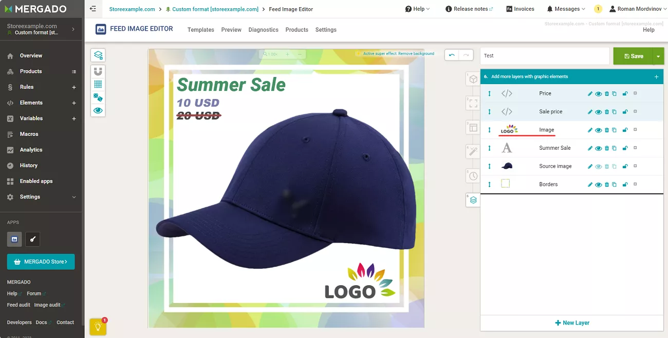 Layers with feed elements cannot be placed below normal layers