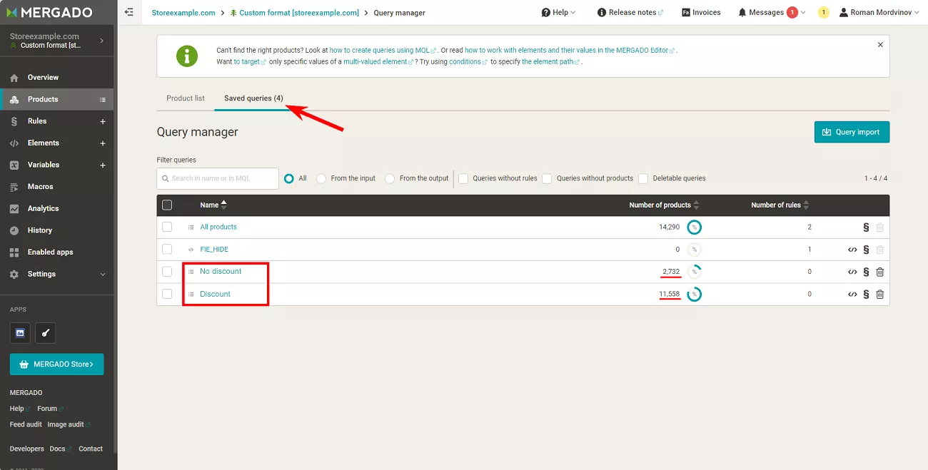 To save this group for future use, type the name of the group in the box below the search and click Save