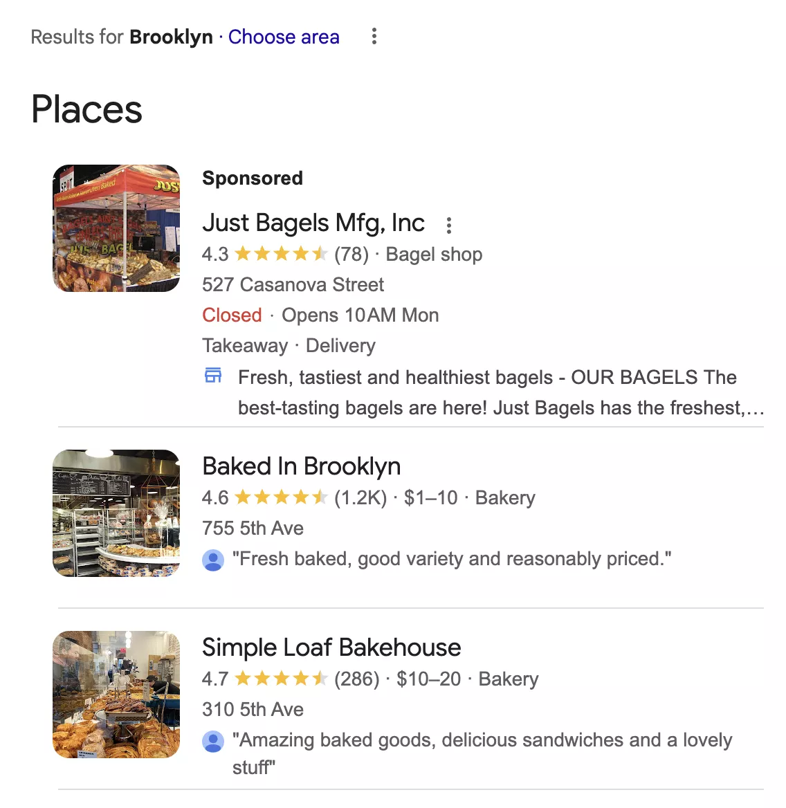Local pack search
