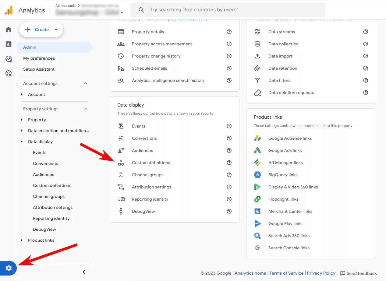 In Google Analytics 4, go to Admin > Custom definitions