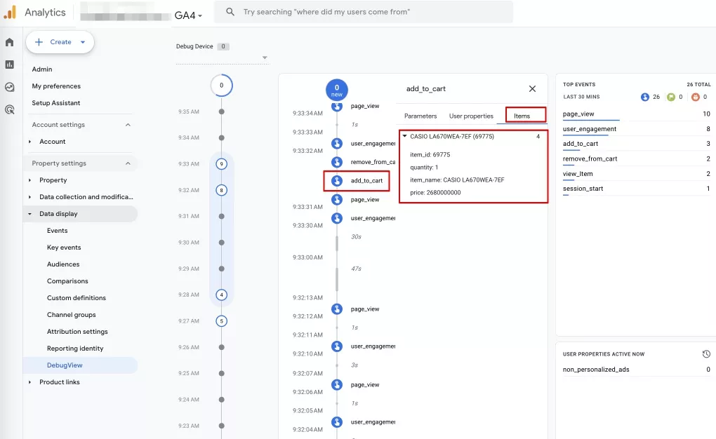 Make sure the events contain the information you need for your reports.