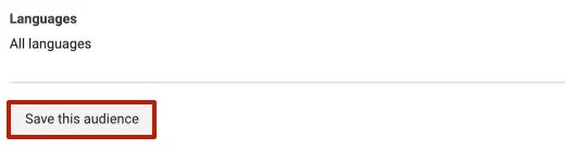 Once you have set this option, don't forget to add the audience to your list of favorites.