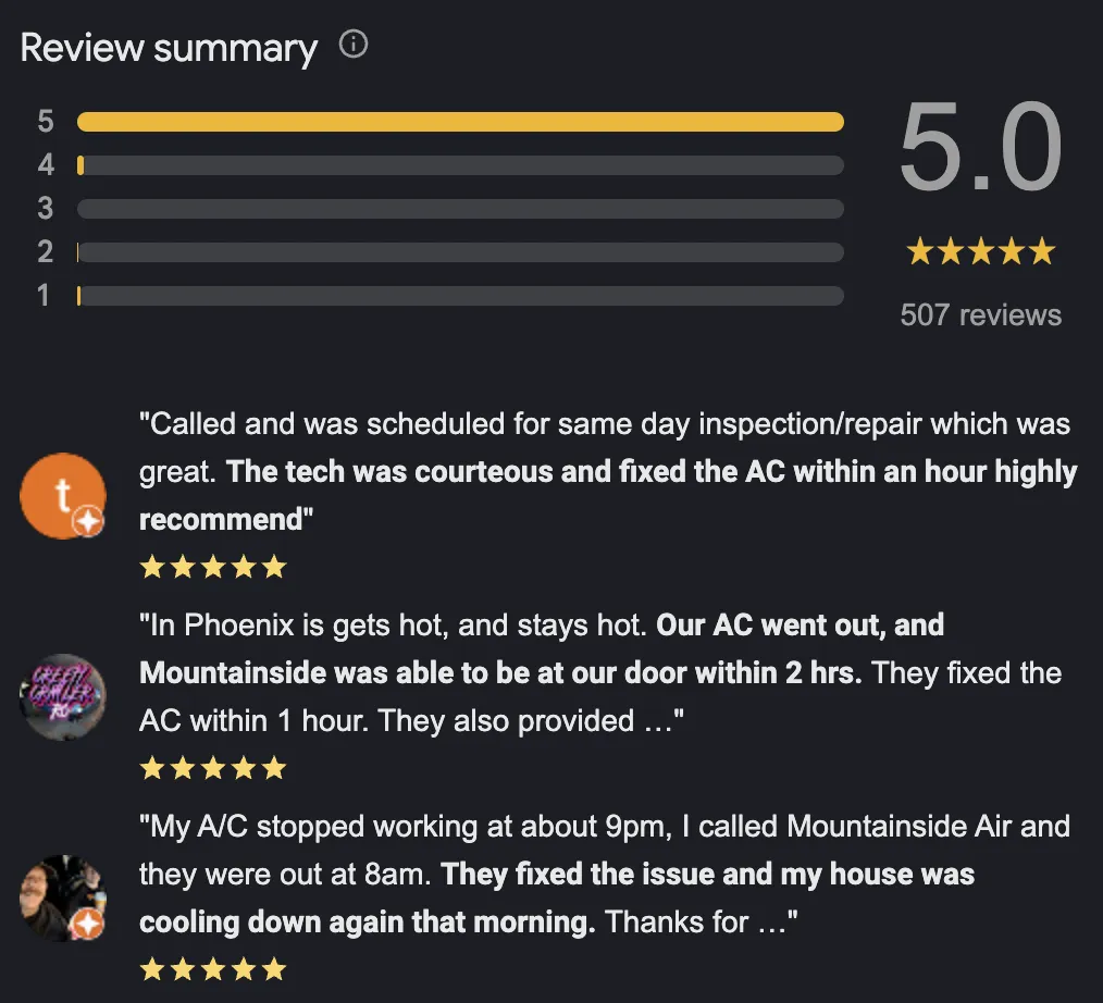 Google Business Profile reviews