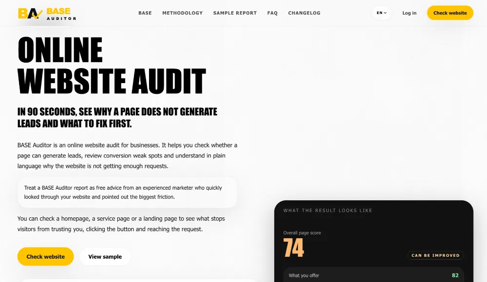 SaaS by the Weekend: The BASE AUDITOR Case1