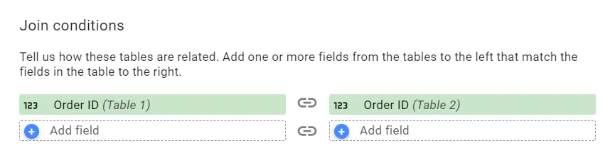 In the first example above, the <i>order number</i> parameter was used as the join condition for the online store
