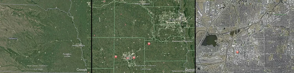 First, we identify the metropolitan areas and zoom in