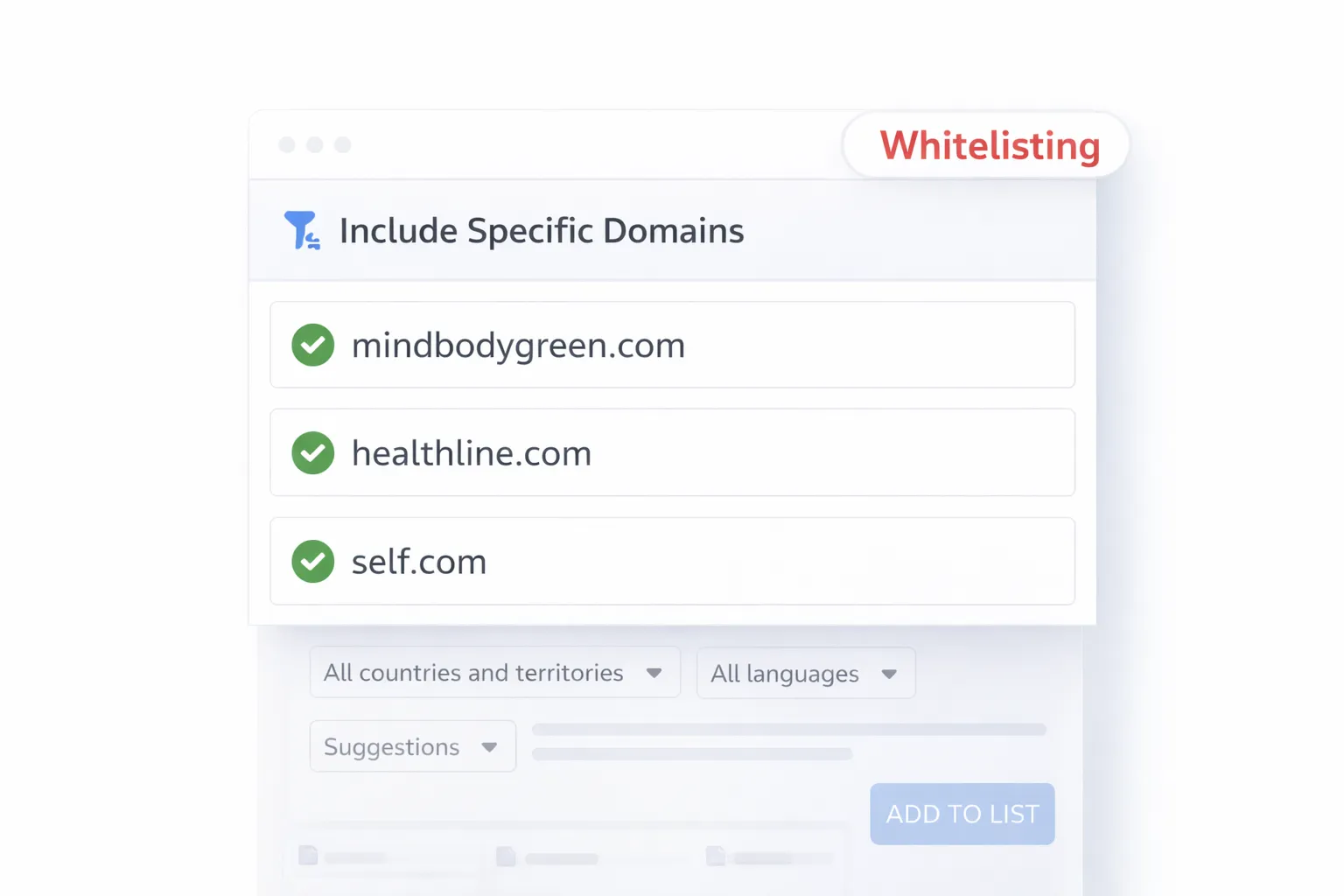 Whitelisting example