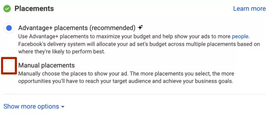 The other option is manual placements.